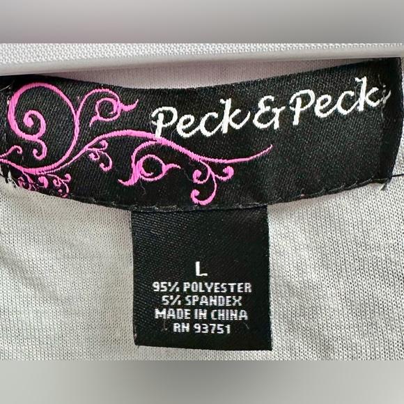 Peck & Peck Off White Ruched 3/4 Sleeve Top - Picture 4 of 4